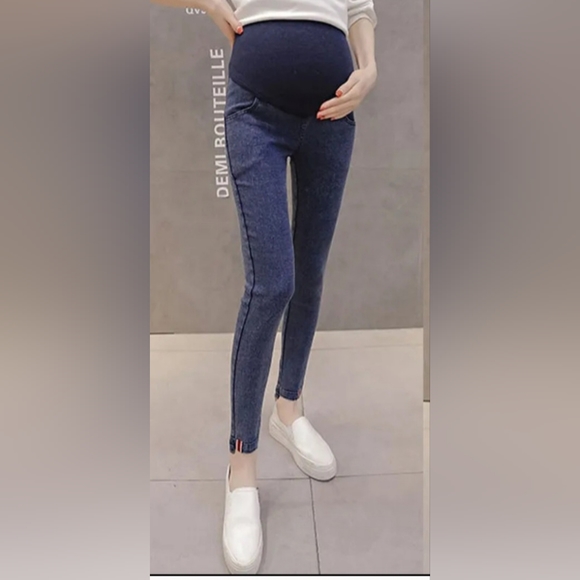 Summer Skinny Maternity Jeans clothes for pregnancy size Large - Picture 1 of 12
